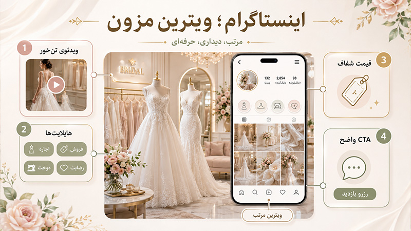 اینستاگرام ویترین مزون